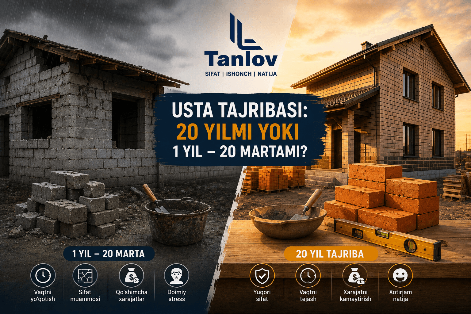 "Usta tajribasi: 20 yilmi yoki 1 yil — 20 martami?"